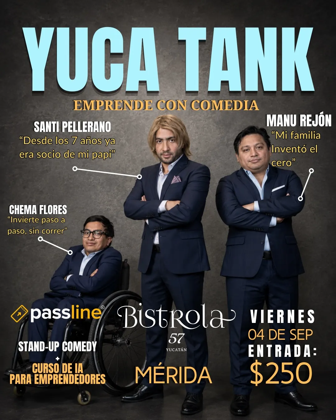 Flyer del show en Mérida