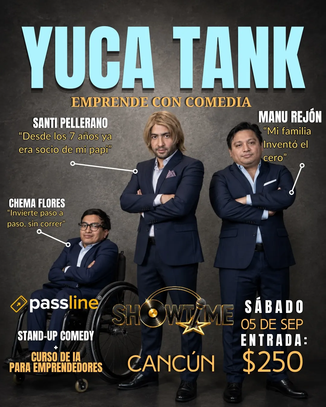 Flyer del show en Cancún